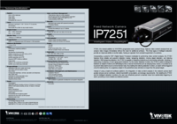 Zobrazit dokument Vivotek IP7251 Uživatelský manuál